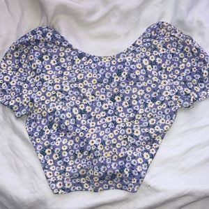 SHEIN Floral Tie Back Tee